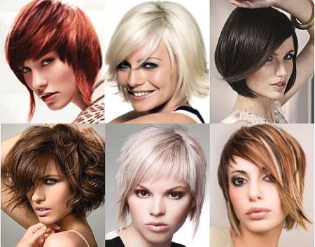 прически разных типов для средних волос - светлые, рыжие, темные